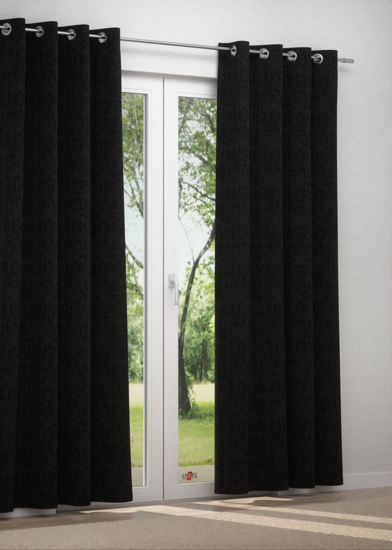 Ösenschal in schwarz