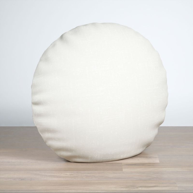 Dekokissen rund in weiß