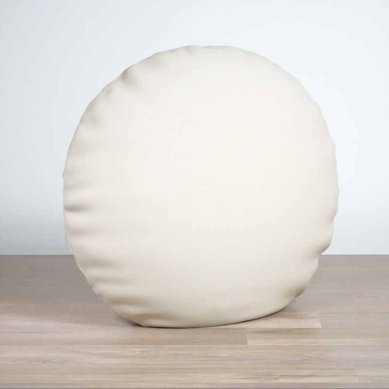 Dekokissen rund in weiß