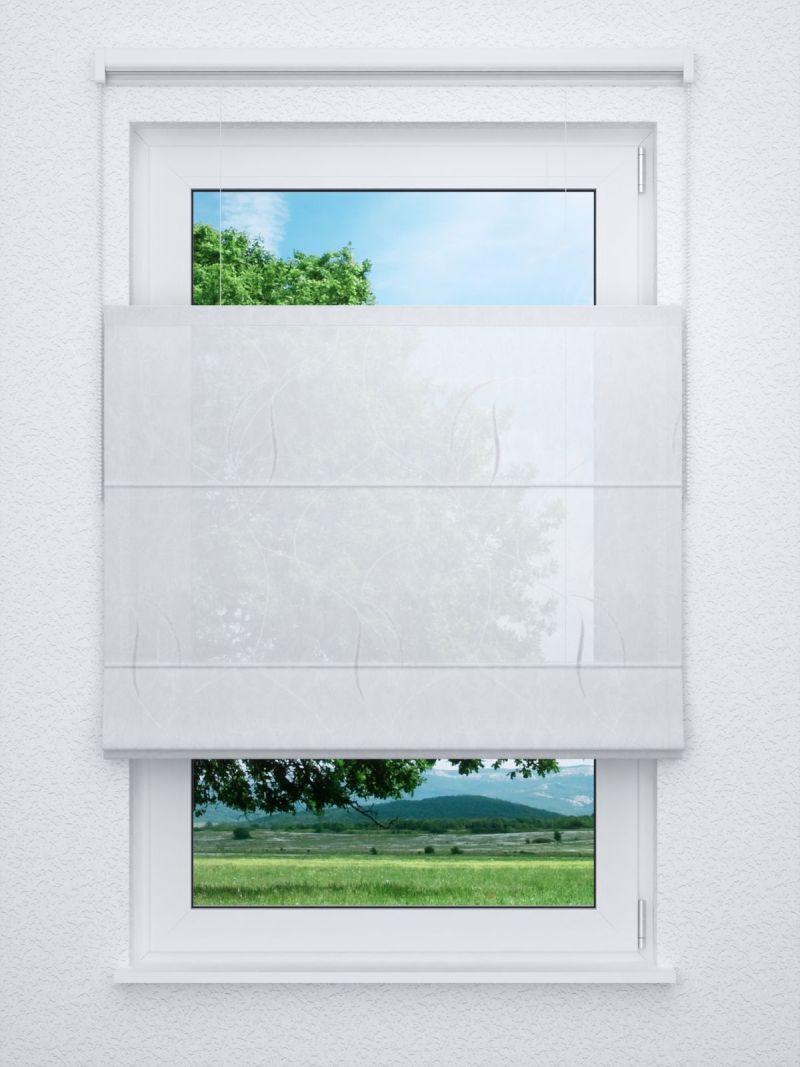 Raffrollo professional in Weiß