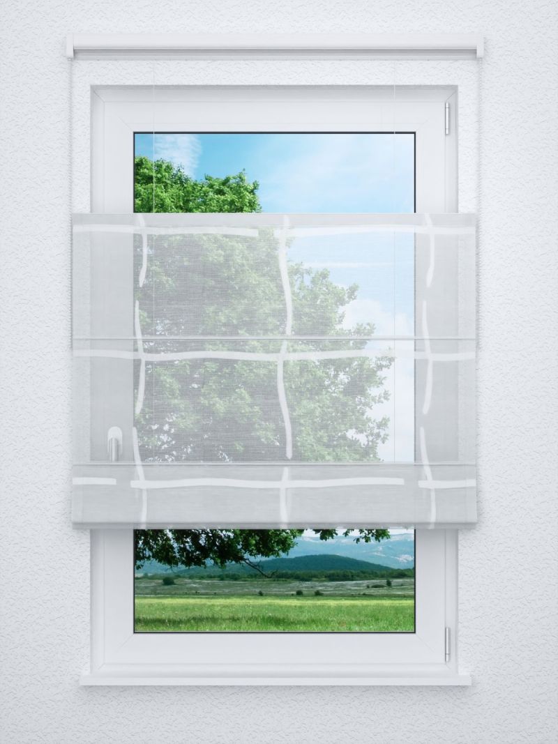 Raffrollo professional in Weiß