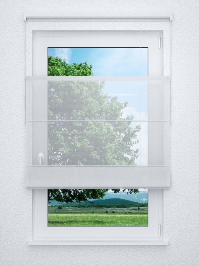 Raffrollo professional in Weiß