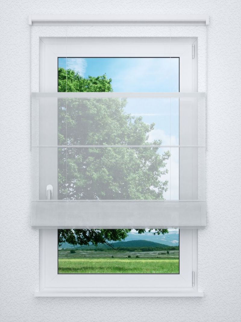 Raffrollo professional in Weiß