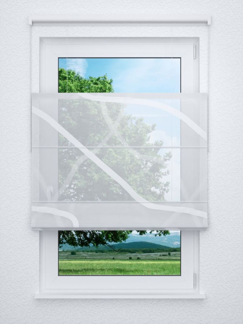 Raffrollo professional in Weiß