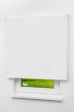 Lysel Outlet - Verdunkelungsrollo Kreismuster Weiß