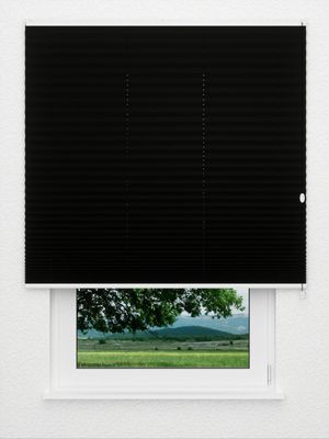 Plissee Krepp Black Out 4108.0159 Fensteransicht
