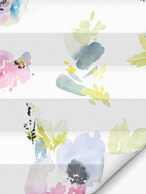 Stoff Plissee Maßanfertigung Poppy Flowers 01.087